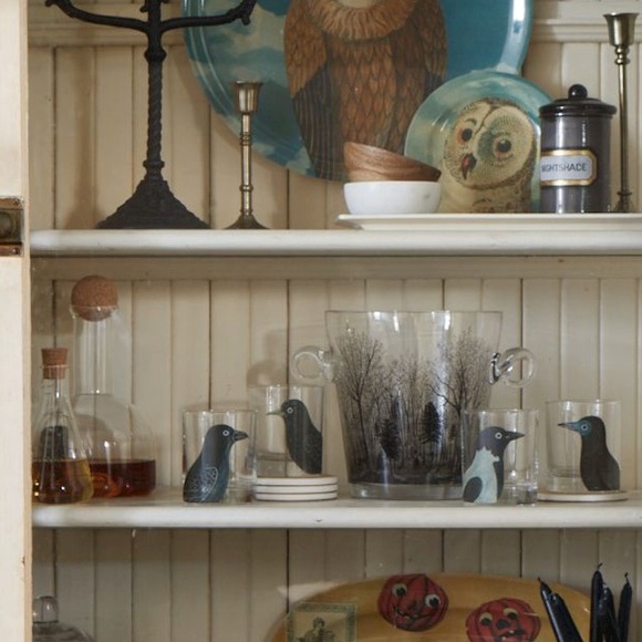 John Derian for Threshold Midnight Dreary Black Bird Glass Drinkware Set - Picture 9 of 9